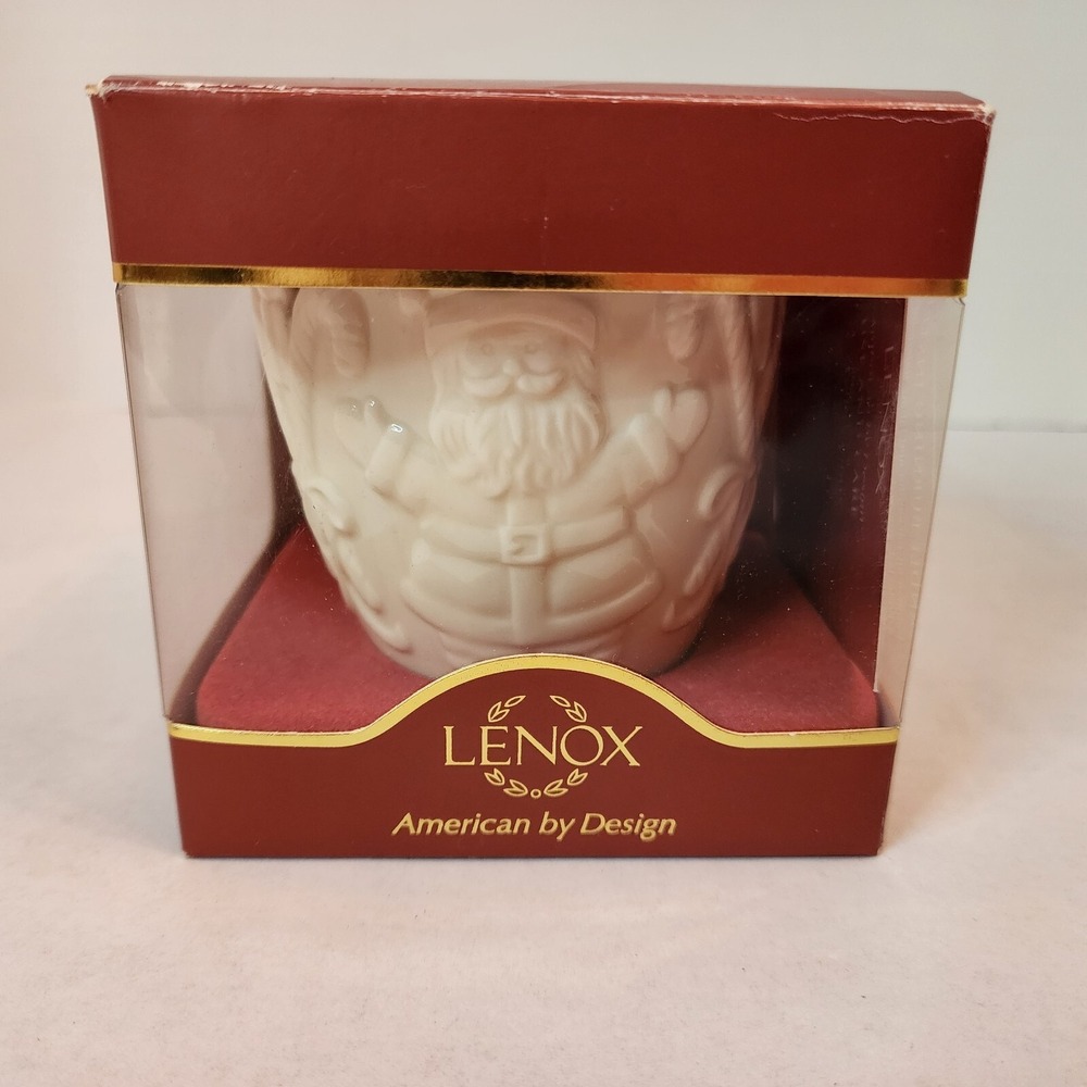 Christmas Candle Holder Lenox Merry Lights Santa Votive Tea Light 3.25" Tall